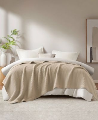 Waffle Weave Cotton Blanket, Full/Queen