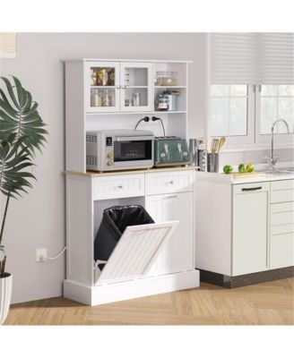 Sturdy Kitchen Storage Cabinet with Adjustable Shelves and Doors for Pantry Use