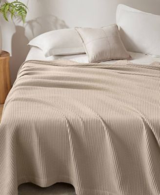 Waffle Weave Cotton Blanket, King
