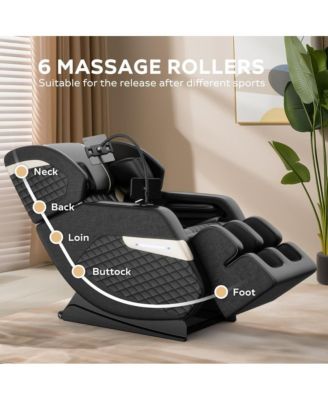 Zero Gravity Massage Chair with Heat, Foot Roller & Air Compression, Full Body Recliner with Bluetooth-Maison Boucle