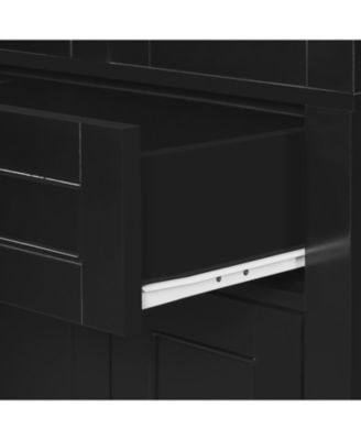 67.2" Tall Bathroom Storage Cabinet with Tempered Glass Doors, Adjustable Shelves, Drawer and Soft-Close Design