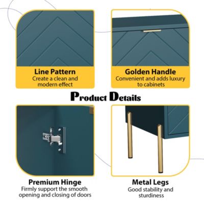 4-Door Accent Cabinet More Large Storage Cabinet