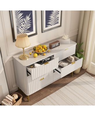 6-Drawer Dresser Chest with Metal Base