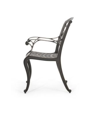 Austin Cast Aluminum Dining Chairs Set of 2 Rust-Resistant Patio Seating