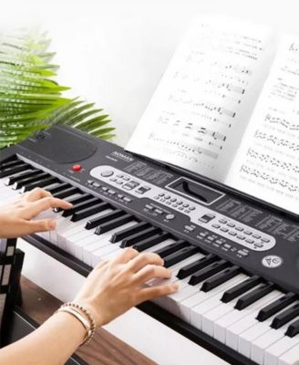 61-Key Beginners Electronic Keyboard Piano Set with LCD Screen, Ideal for Keyboard Piano Beginners