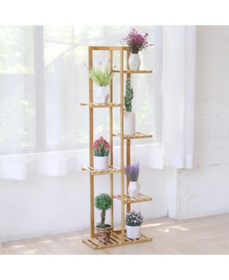 Bamboo Plant Stand Rack Corner Flower Shelf Storage Rack