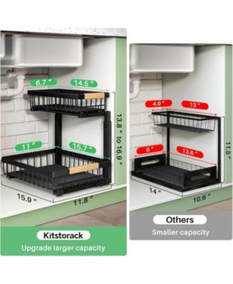 2 Pack Under Sink Organizer+ 1Pack Under Sink Organizer