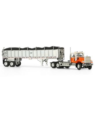 DCP 1/64 Orange Chevrolet Bison Day Cab with East End Dump Trailer 60-1925