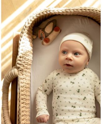 Baby Girls "Whimsical Foliage" Allover Print Zippered Footie