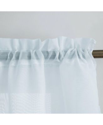 Living Double Layered Sheer Rod Pocket Ascot Window Valances