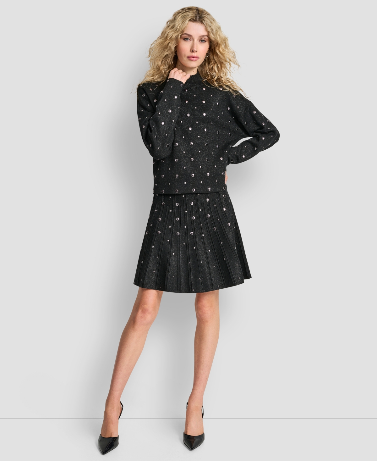 Dkny Women's Studded Pull On Sweater