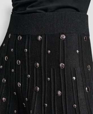 Women's Studded Sweater Mini Skirt