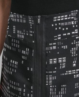 Women's Abstract Print Mini Skirt