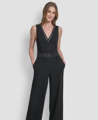 DKNY - Women's Sleeveless Studded Jumpsuit