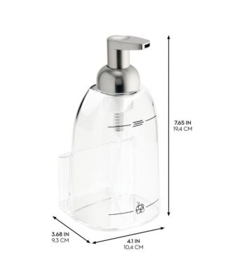 Acrylic Kitchen Sink Caddy with Soap Dispenser - Clear/Brushed Nickel
