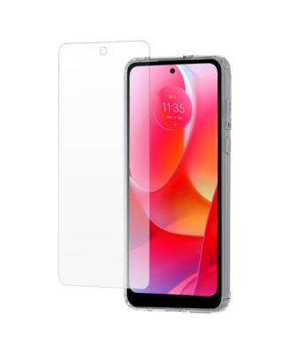 Protection Pack Tough Case and Glass Screen Protector for Motorola Moto G Power (2022)