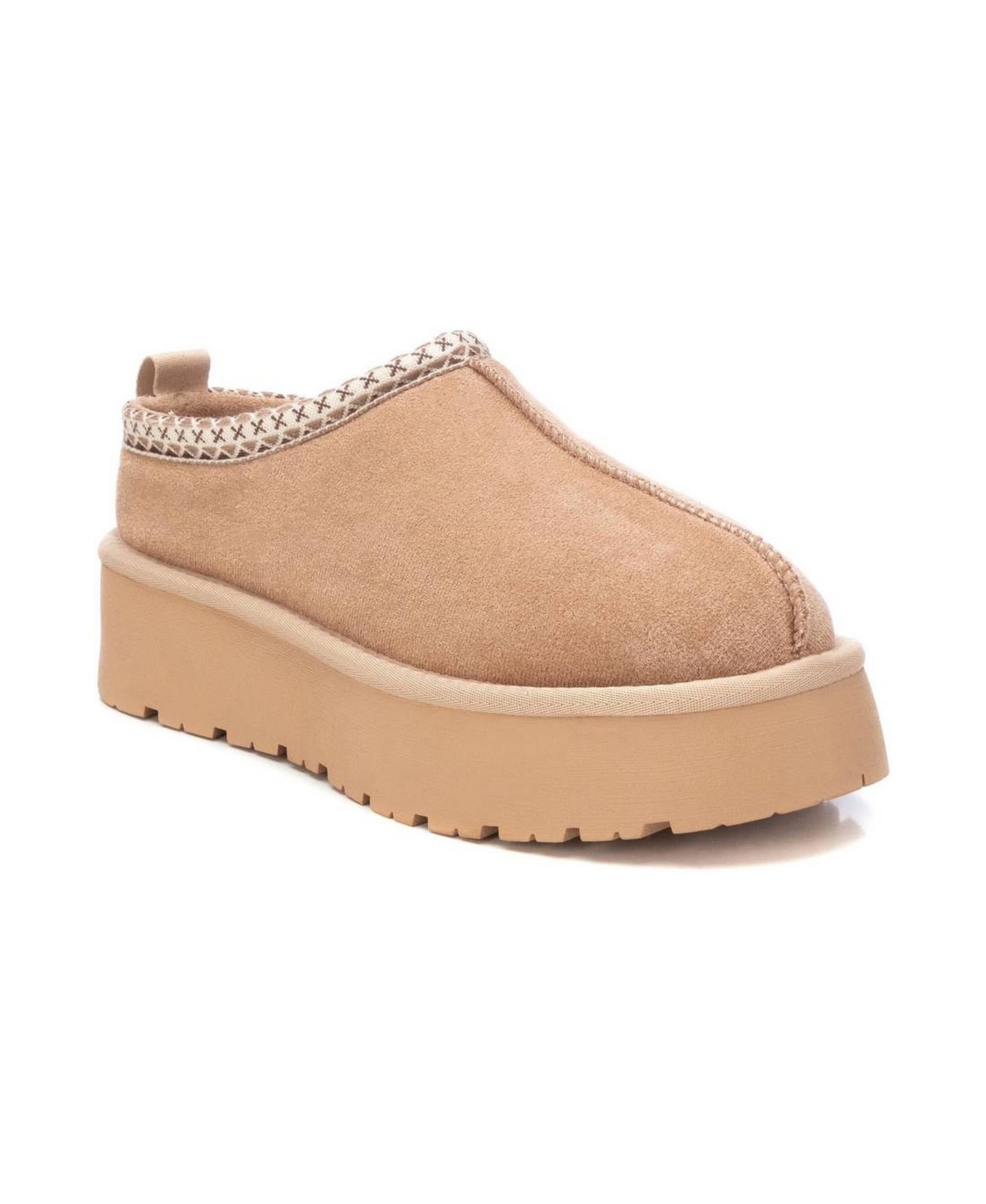 Женские тапочки XTI Suede Slippers, цвет: Бежевый — фото 1