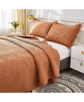 100% Cotton Oversized Bedspread Quilt Set - Queen