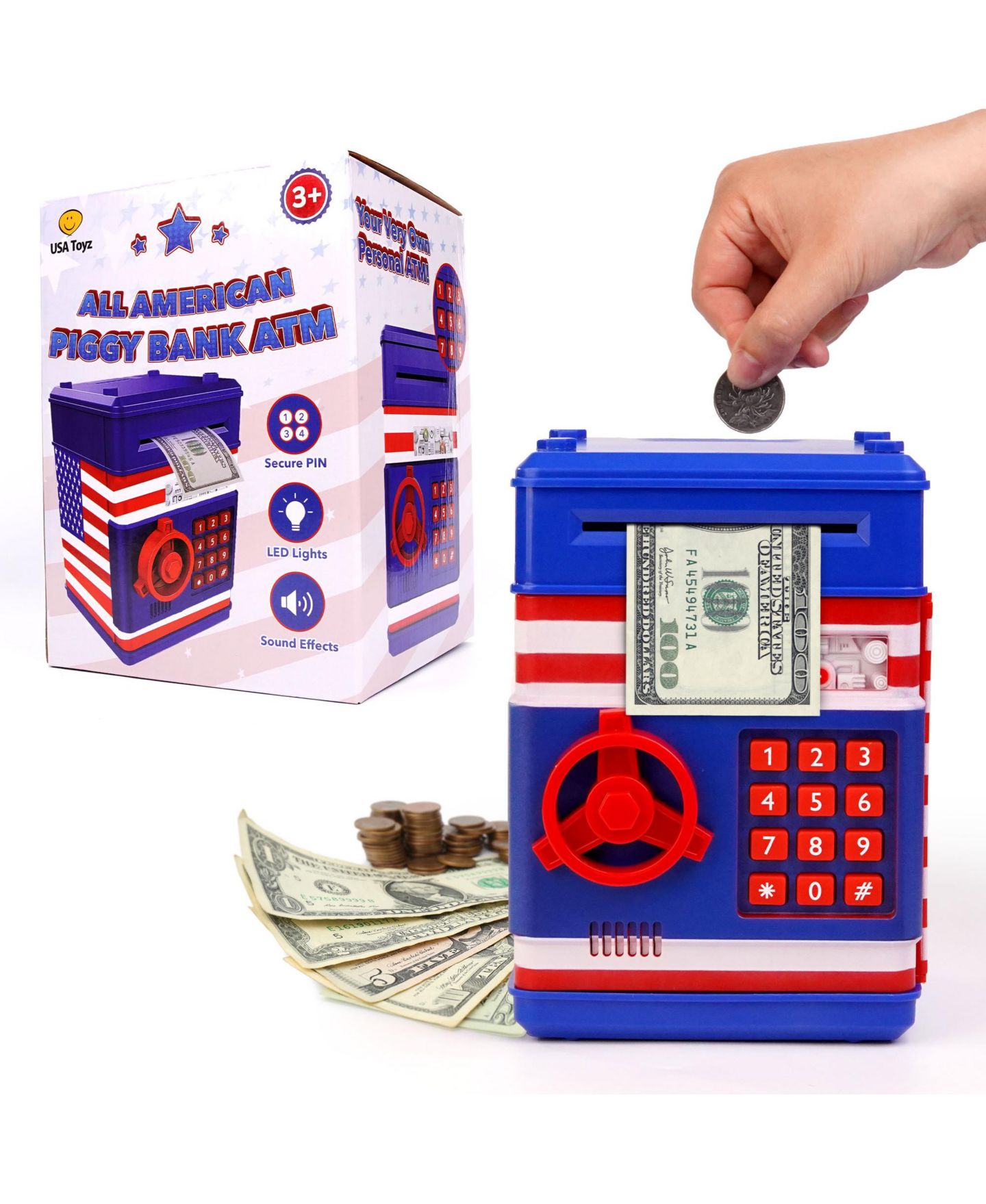 Детская игрушка USA Toyz All-American Electronic Money Bank, Ages 3+ — фото 1