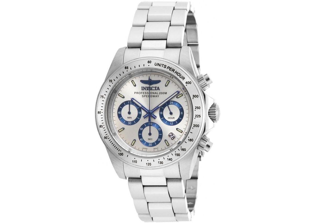 Invicta Men's Speedway Quartz Chronograph Silver Dial Watch