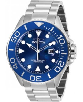 Men's 28766 Pro Diver Quartz 3 Hand Blue Dial Watch