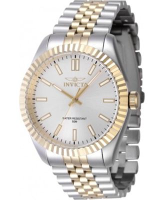 Men's 47484 Specialty Quartz 3 Hand Silver Dial Watch