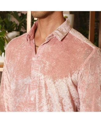 Men's Solid Velvet Shirt