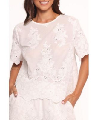 Women's Tanis Embroidered Top - White