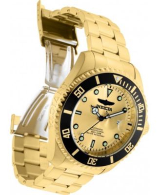 Men's 35723 Pro Diver Automatic 3 Hand Gold Dial Watch