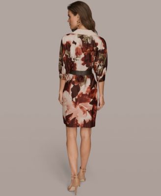 Women's Floral Belted Dress
