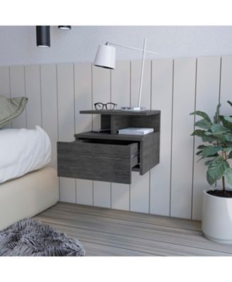 Nightstand Floating Flopini, Bedroom, Smokey Oak