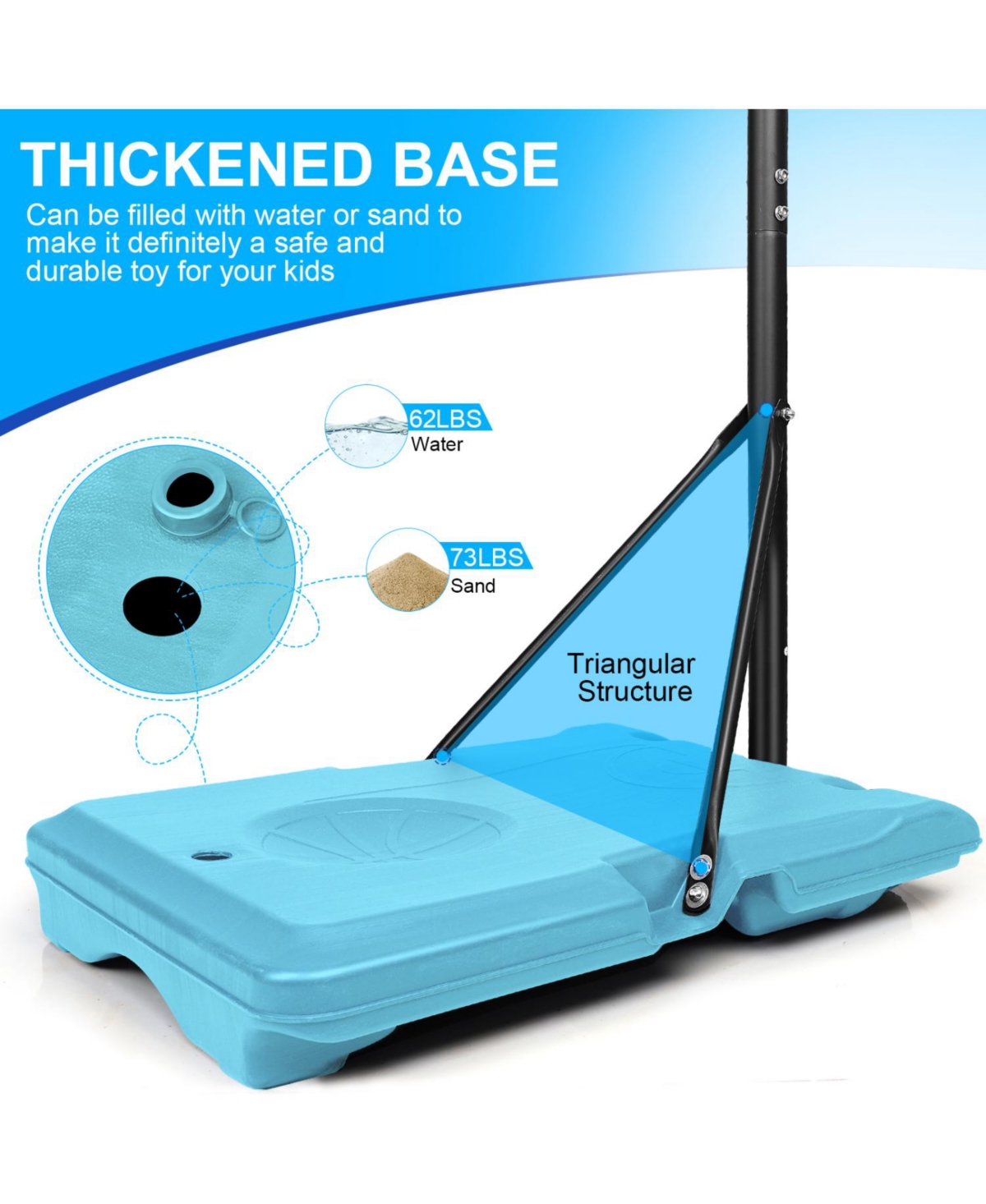 Streamdale Furniture Aokung Adjustable Portable Basketball Hoop