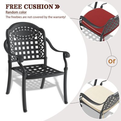 Streamdale Aluminum Stacking Armchair with Cushions, Weight Capacity 350lbs