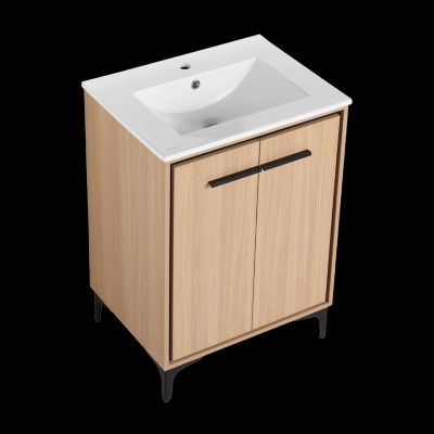 Streamdale Spacious Bathroom Vanity Cabinet with Ample Storage, 24