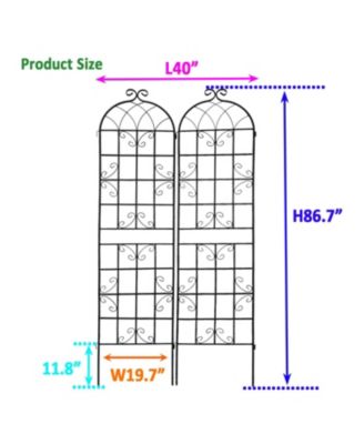 86.7" Rustproof Garden Trellis (2)