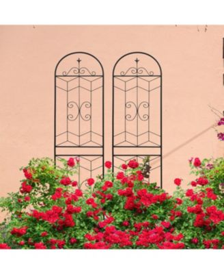 2-Pack 86.7" Metal Garden Trellis - Climbing Plant Support