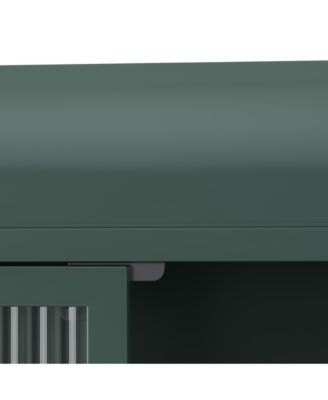 Streamdale 3-Door Arched Glass Cabinets (Dark Green)