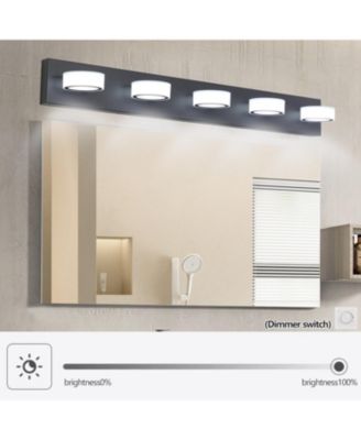 LED Vanity Lights Fixtures Over Mirror Bath Wall Lighting 5-Light