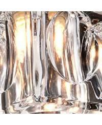 4-Light Black and Gold Vanity Light Fixture with Crystal Shade