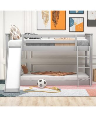 Twin over Twin Bunk Bed with Slide & Ladder