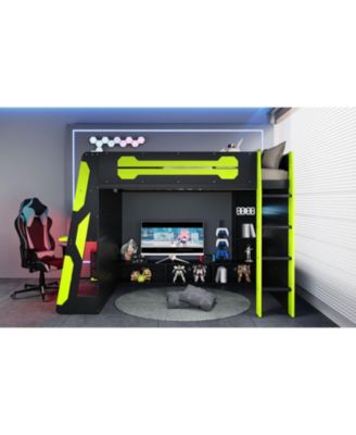 Loft Bed with Desk & Shelves