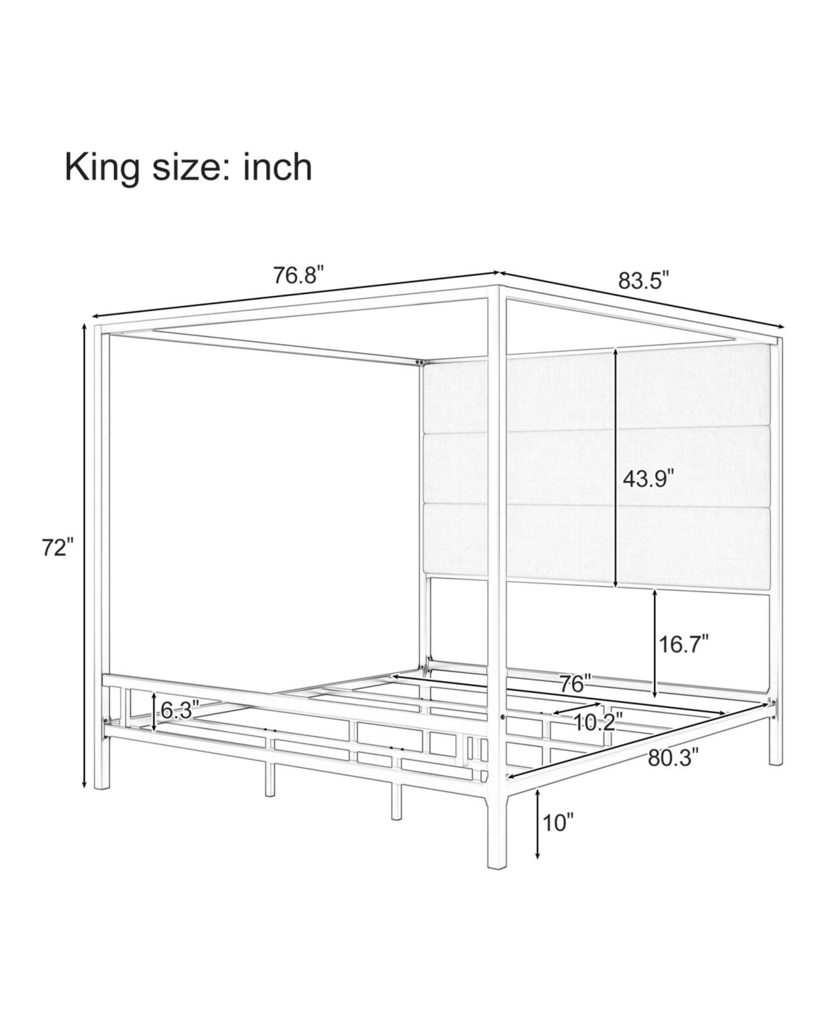 Streamdale Furniture King Canopy Bed