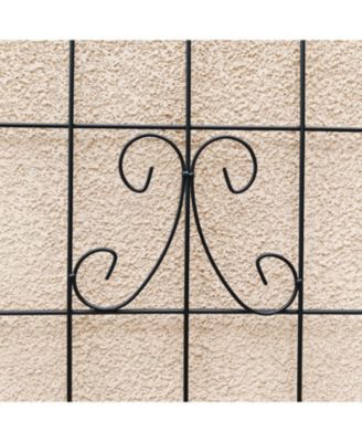 2 Pack Metal Garden Trellis 71" Rustproof Black