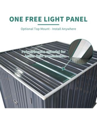 6x8FT Galvanized Steel Outdoor Storage Shed