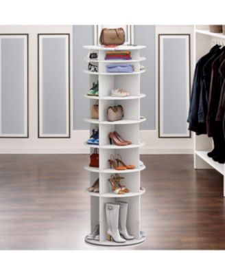 Rotating Shoe Rack Tower (White)