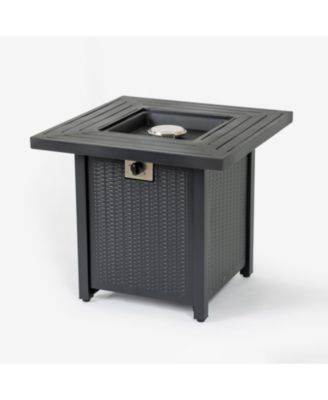 28-inch Iron Square Propane Fire Pit Table