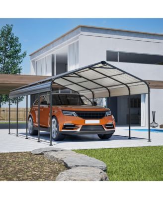12x20 Metal Carport - Heavy Duty Car Shelter
