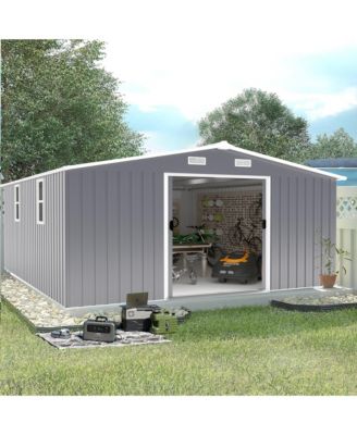 Streamdale Campcraft 10x12ft Steel Storage Shed w/ Windows - 2 Colors