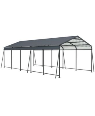 13x26.5 FT Heavy Duty Galvanized Steel Carport Canopy Garage
