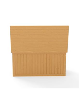 67 Gallon Wooden Deck Box - Outdoor Storage, Seat & Table Top